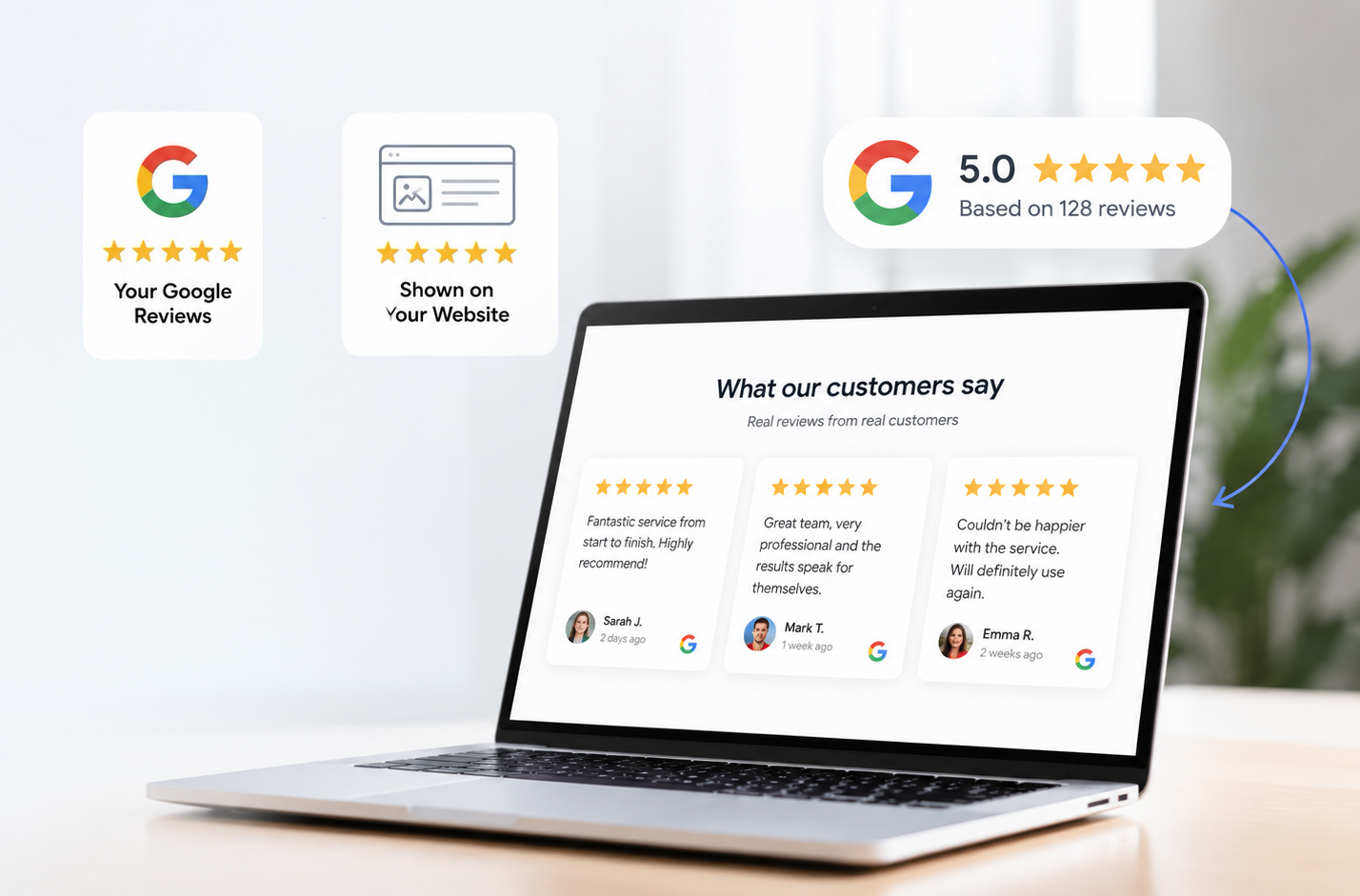 Build trust with review widgets and badges
