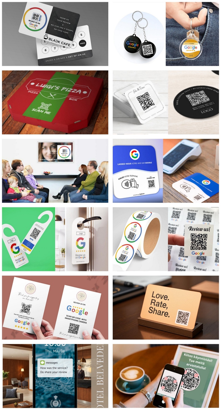 QR code placement locations