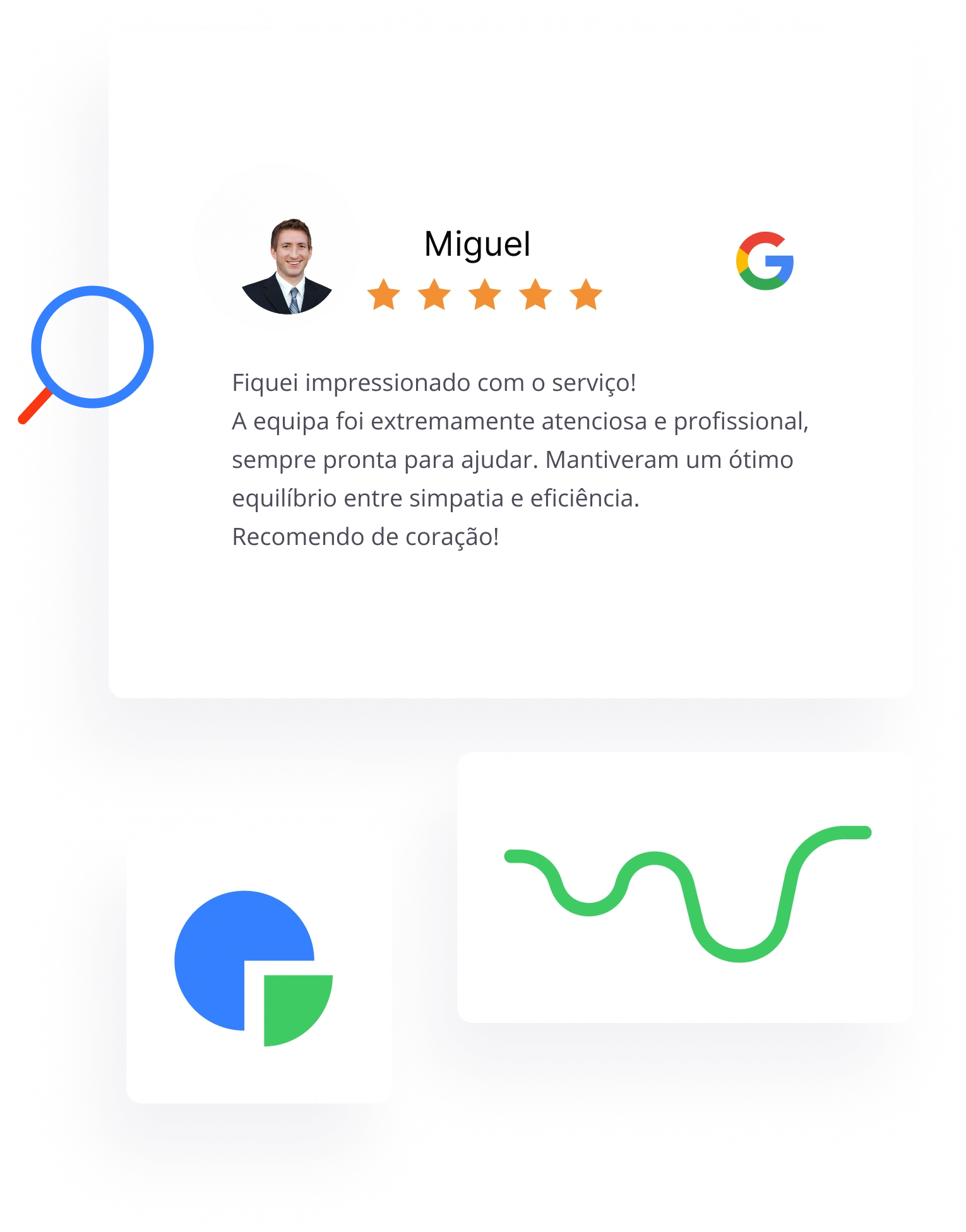 Crie confiança com widgets e emblemas de avaliações